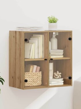 VidaXL Wandkast Artisan Eiken 68 x 37 x 68,5 cm Bewerkt hout