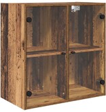 VidaXL Wandkast Wandgemonteerd Oud Hout 68 x 37 x 68,5 cm Bewerkt hout