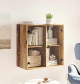 VidaXL Wandkast Wandgemonteerd Oud Hout 68 x 37 x 68,5 cm Bewerkt hout