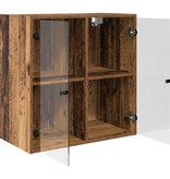 VidaXL Wandkast Wandgemonteerd Oud Hout 68 x 37 x 68,5 cm Bewerkt hout