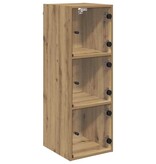 VidaXL Wandkast Artisan Eiken 35 x 37 x 102 cm Bewerkt hout