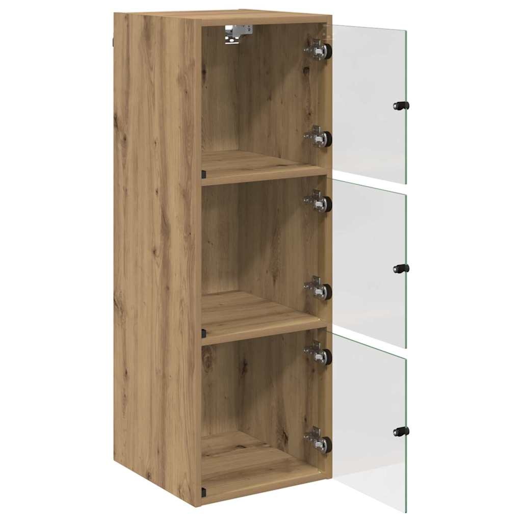 VidaXL Wandkast Artisan Eiken 35 x 37 x 102 cm Bewerkt hout