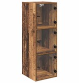 VidaXL Wandkast Wandgemonteerd Oud Hout 35 x 37 x 102 cm Bewerkt hout