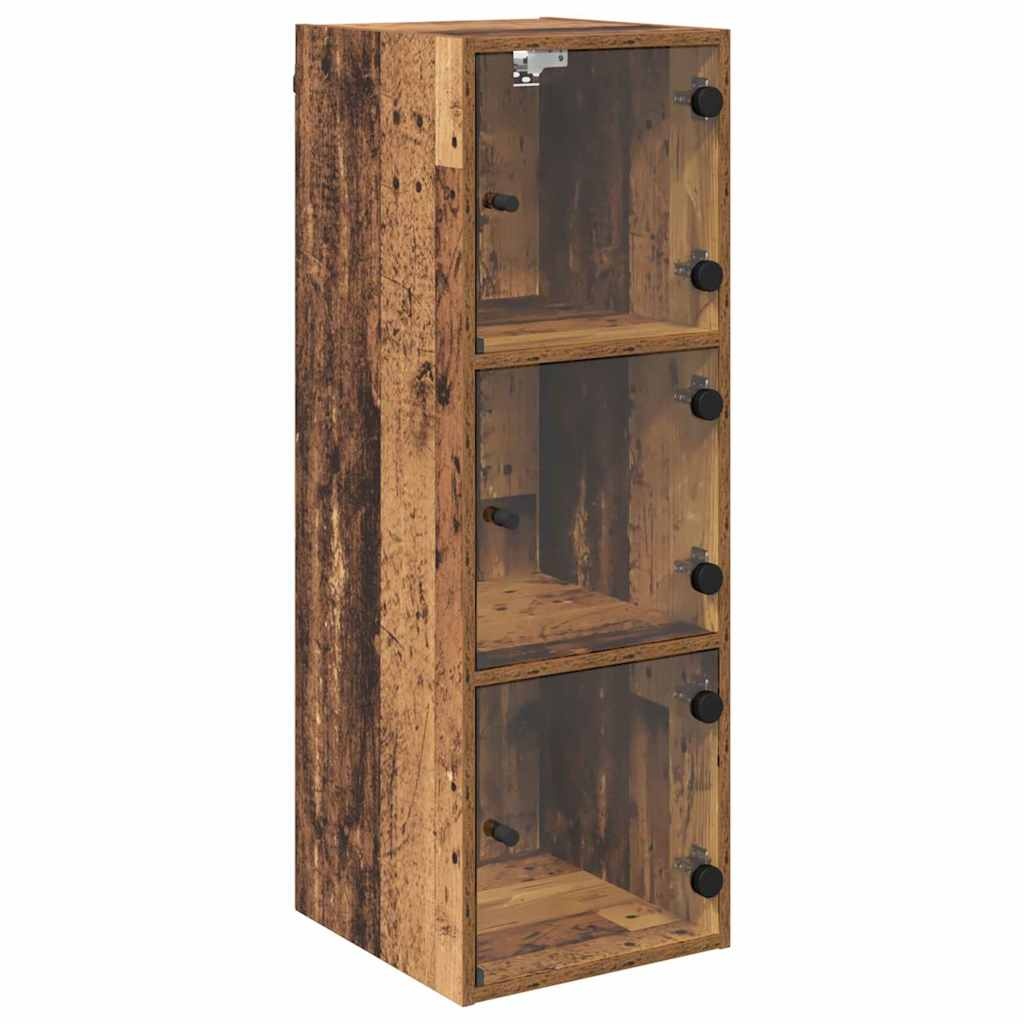 VidaXL Wandkast Wandgemonteerd Oud Hout 35 x 37 x 102 cm Bewerkt hout