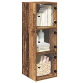 VidaXL Wandkast Wandgemonteerd Oud Hout 35 x 37 x 102 cm Bewerkt hout