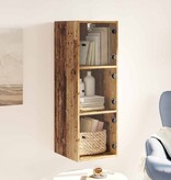 VidaXL Wandkast Wandgemonteerd Oud Hout 35 x 37 x 102 cm Bewerkt hout
