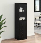 VidaXL Highboard Zwart Eiken 35 x 37 x 142 cm Bewerkt hout