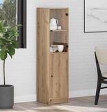 VidaXL Highboard Artisan Eiken 35 x 37 x 142 cm Bewerkt hout