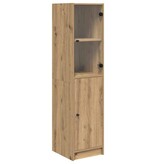 VidaXL Highboard Artisan Eiken 35 x 37 x 142 cm Bewerkt hout