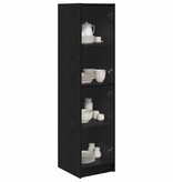 VidaXL Highboard Zwart Eiken 35 x 37 x 142 cm Bewerkt hout