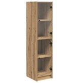 VidaXL Highboard Artisan Eiken 35 x 37 x 142 cm Bewerkt hout