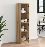 VidaXL Highboard Artisan Eiken 35 x 37 x 142 cm Bewerkt hout