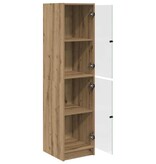 VidaXL Highboard Artisan Eiken 35 x 37 x 142 cm Bewerkt hout