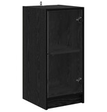 VidaXL Dressoir Zwart eiken 35 x 37 x 76 cm Bewerkt hout