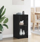 VidaXL Dressoir Zwart eiken 35 x 37 x 76 cm Bewerkt hout