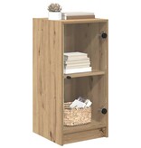 VidaXL Dressoir artisanaal eikenkleurig 35 x 37 x 76 cm Bewerkt hout