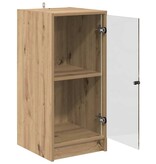 VidaXL Dressoir artisanaal eikenkleurig 35 x 37 x 76 cm Bewerkt hout