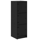 VidaXL Highboard Zwart Eiken 35 x 37 x 109 cm Bewerkt hout