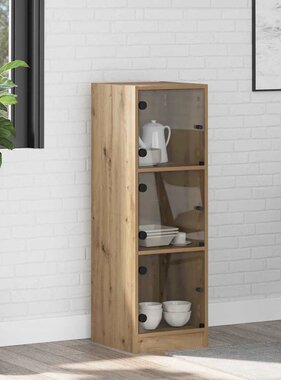 VidaXL Highboard Artisan Eiken 35 x 37 x 109 cm Bewerkt hout