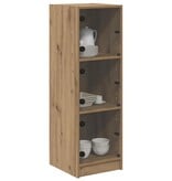 VidaXL Highboard Artisan Eiken 35 x 37 x 109 cm Bewerkt hout