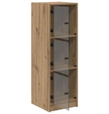 VidaXL Highboard Artisan Eiken 35 x 37 x 109 cm Bewerkt hout