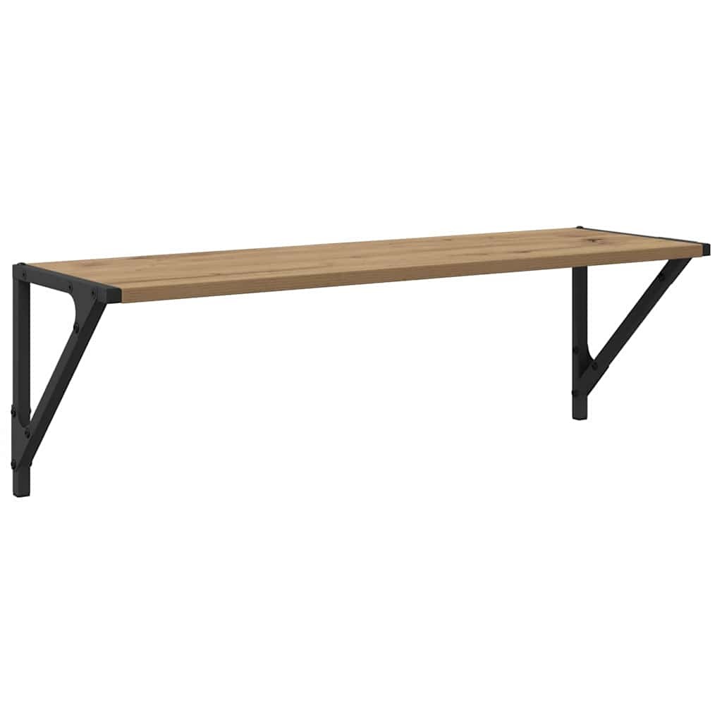 VidaXL Wandplanken 2 pcs Artisan Eiken 80 x 25 x 25,5 cm Bewerkt hout