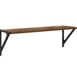 VidaXL Wandplanken 2 pcs Oud Hout 80 x 25 x 25,5 cm Bewerkt hout