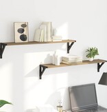 VidaXL Wandplanken 2 pcs Artisan Eiken 80 x 15 x 15,5 cm Bewerkt hout