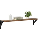 VidaXL Wandplanken 2 pcs Oud Hout 80 x 15 x 15,5 cm Bewerkt hout