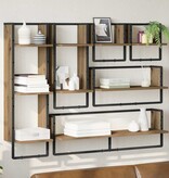 VidaXL Wandplankenset met plank 6 pcs Artisan Eiken 100 x 25 x 30 cm