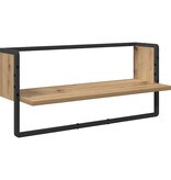 VidaXL Wandplankenset met plank 6 pcs Artisan Eiken 100 x 25 x 30 cm