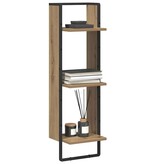 VidaXL Wandplank met plank Artisan Eiken 30 x 25 x 100 cm Bewerkt hout