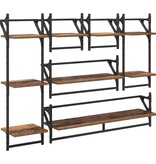 VidaXL Wandplankenset 6 pcs Oud Hout 100 x 25 x 30 cm Bewerkt hout