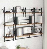 VidaXL Wandplankenset 6 pcs Oud Hout 100 x 25 x 30 cm Bewerkt hout