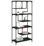 VidaXL Boekenkast Zwart eiken 81 x 36 x 176 cm Bewerkt hout