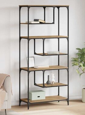 VidaXL Boekenkast artisanaal eikenkleurig 81 x 36 x 176 cm