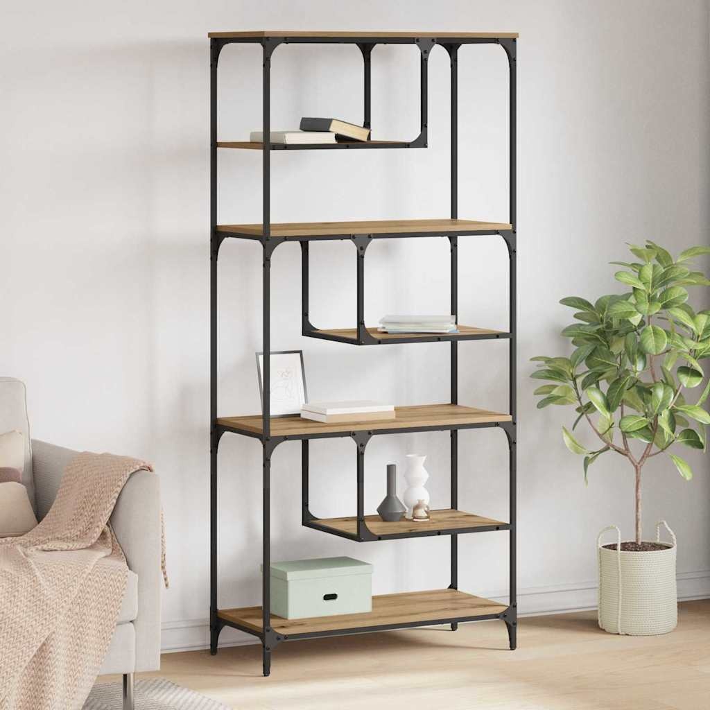 VidaXL Boekenkast artisanaal eikenkleurig 81 x 36 x 176 cm