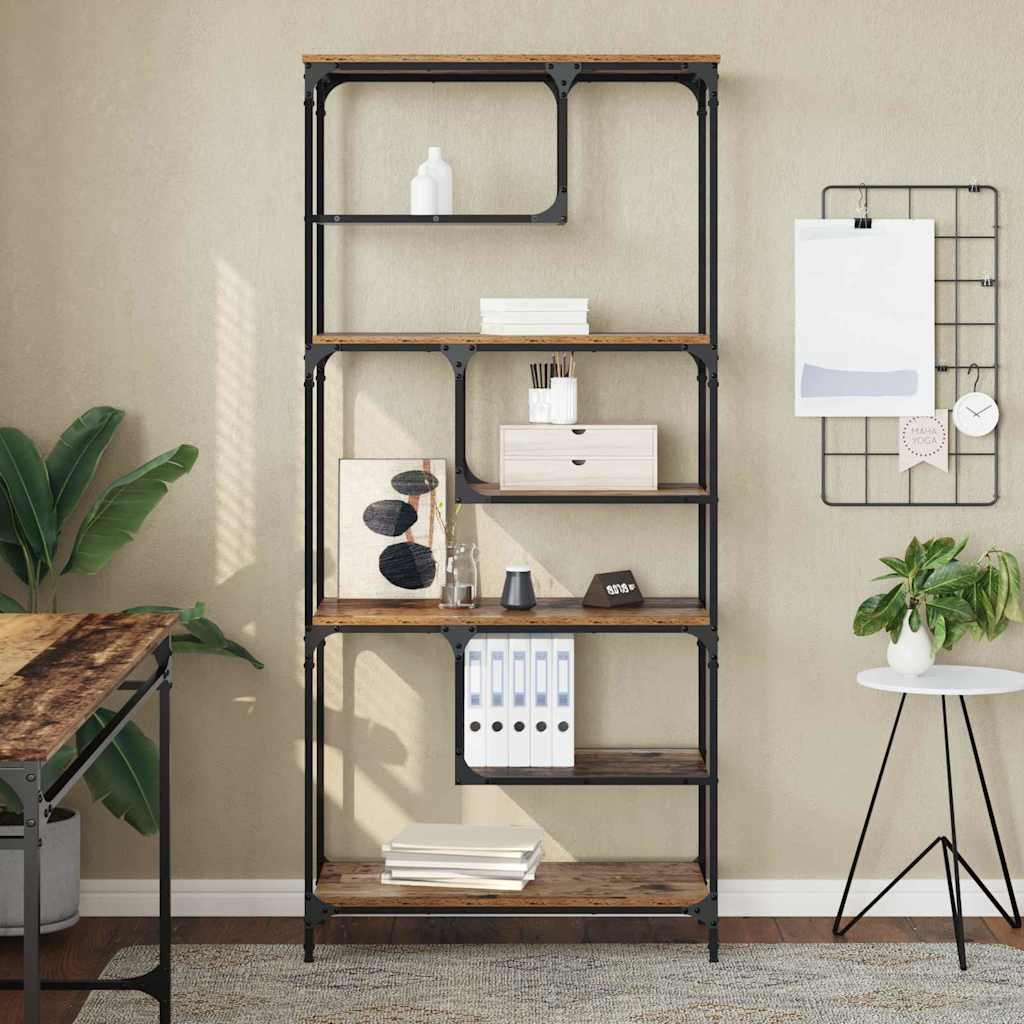 VidaXL Boekenkast Oud hout 81 x 36 x 176 cm Bewerkt hout