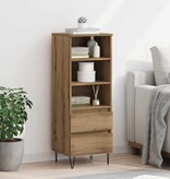 VidaXL Highboard met lade Artisan Eiken 40 x 36 x 110 cm Bewerkt hout