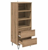 VidaXL Highboard met lade Artisan Eiken 40 x 36 x 110 cm Bewerkt hout