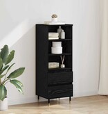 VidaXL Highboard met lade Zwart Eiken 40 x 36 x 110 cm Bewerkt hout