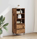 VidaXL Highboard met lade Oud Hout 40 x 36 x 110 cm Bewerkt hout