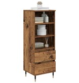 VidaXL Highboard met lade Oud Hout 40 x 36 x 110 cm Bewerkt hout