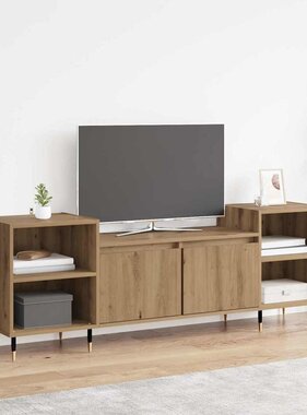 VidaXL TV-kast Artisan Eiken 160 x 35 x 55 cm Bewerkt hout