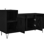 VidaXL TV-kast Zwart Eiken 100 x 35 x 55 cm Bewerkt hout