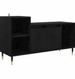 VidaXL TV-kast Zwart Eiken 100 x 35 x 55 cm Bewerkt hout