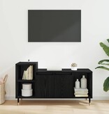VidaXL TV-kast Zwart Eiken 100 x 35 x 55 cm Bewerkt hout