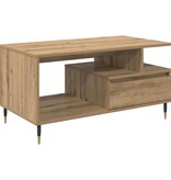 VidaXL Salontafel met lade Artisan Eiken 90 x 49 x 45 cm Bewerkt hout