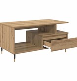 VidaXL Salontafel met lade Artisan Eiken 90 x 49 x 45 cm Bewerkt hout