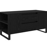 VidaXL Salontafel Zwart Eiken 102 x 44,5 x 50 cm Bewerkt hout